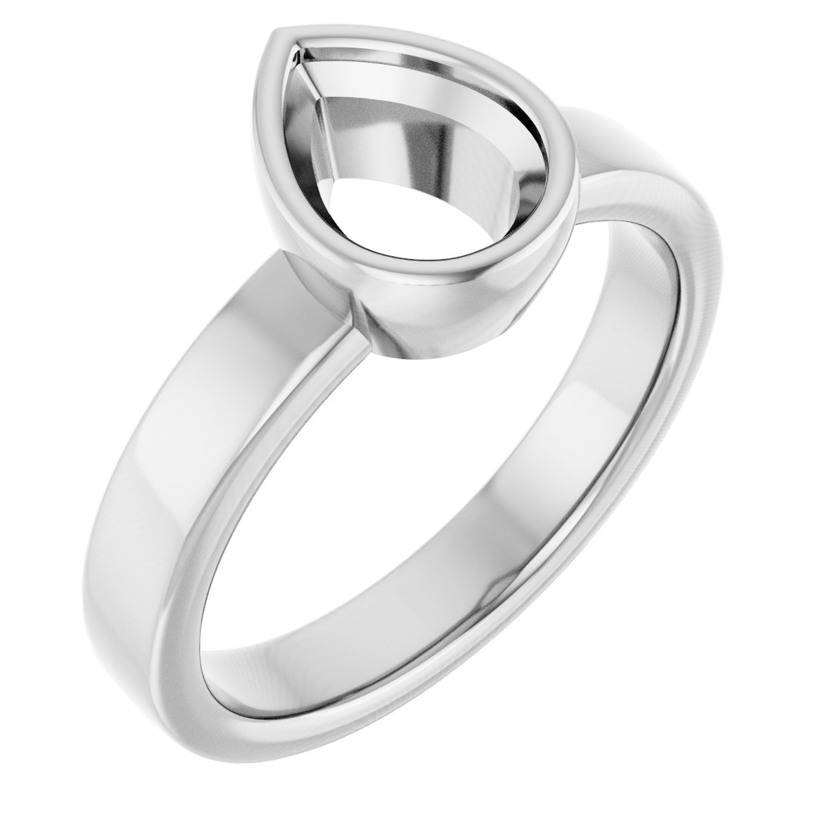 Bezel-Set Solitaire Engagement Ring