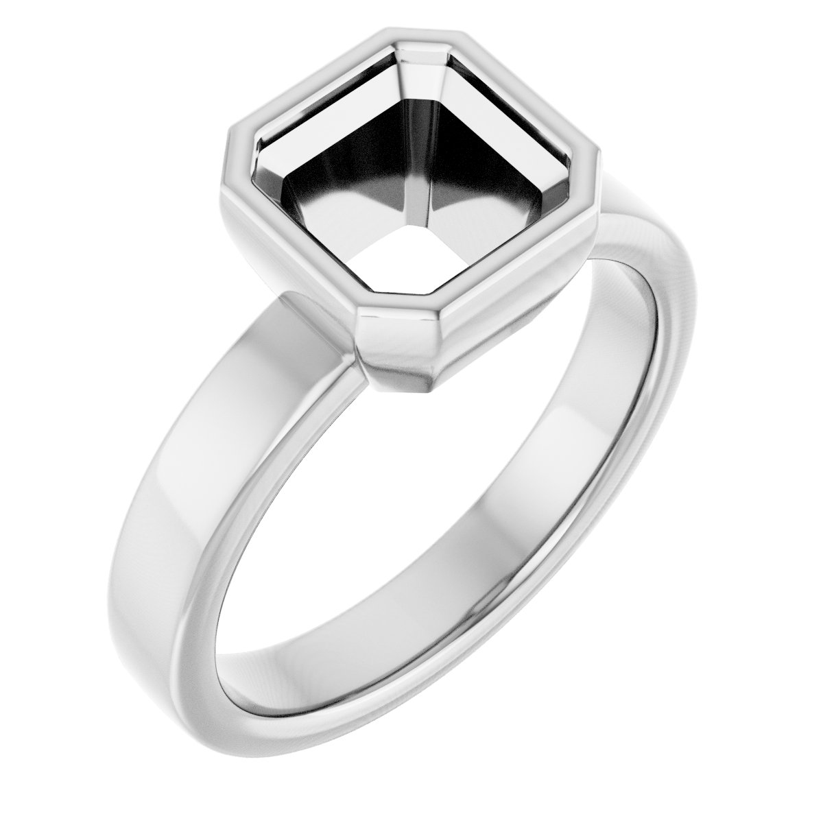 Bezel-Set Solitaire Engagement Ring