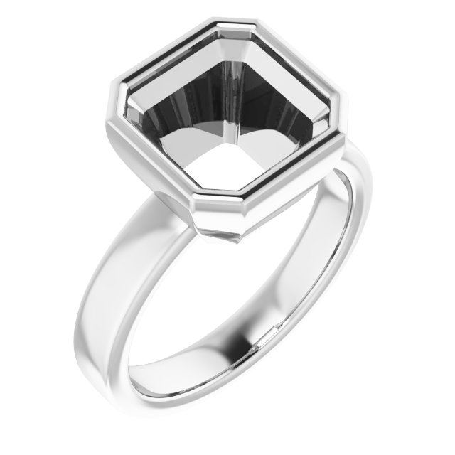 Bezel-Set Solitaire Engagement Ring