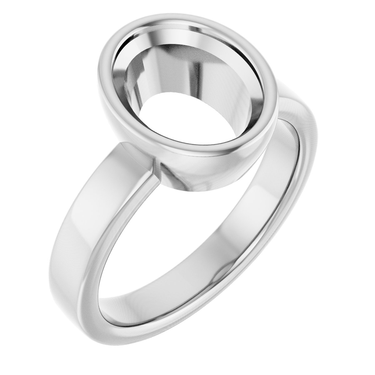 Bezel-Set Solitaire Engagement Ring
