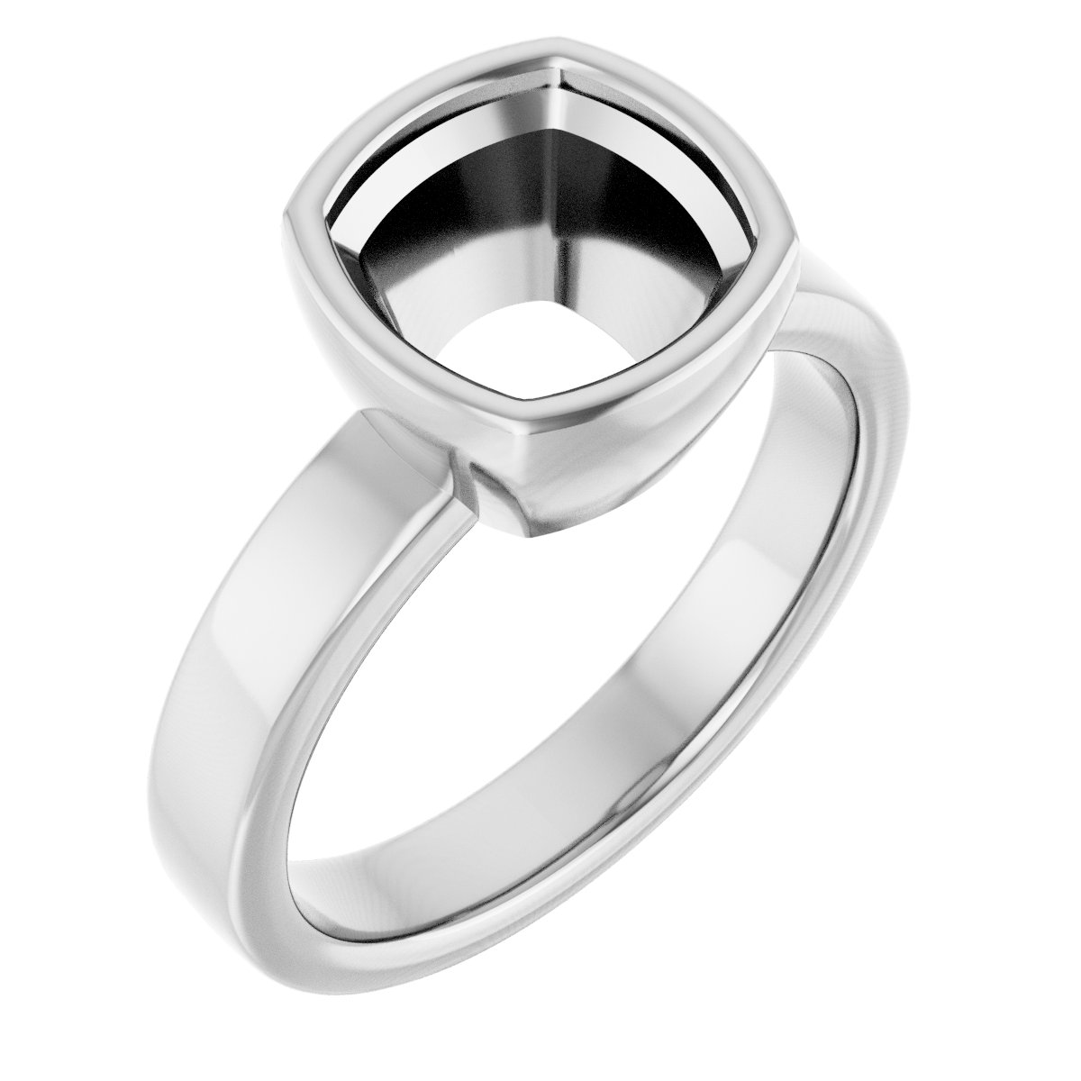 Bezel-Set Solitaire Engagement Ring