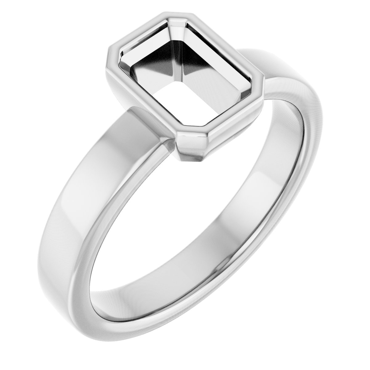 Bezel-Set Solitaire Engagement Ring