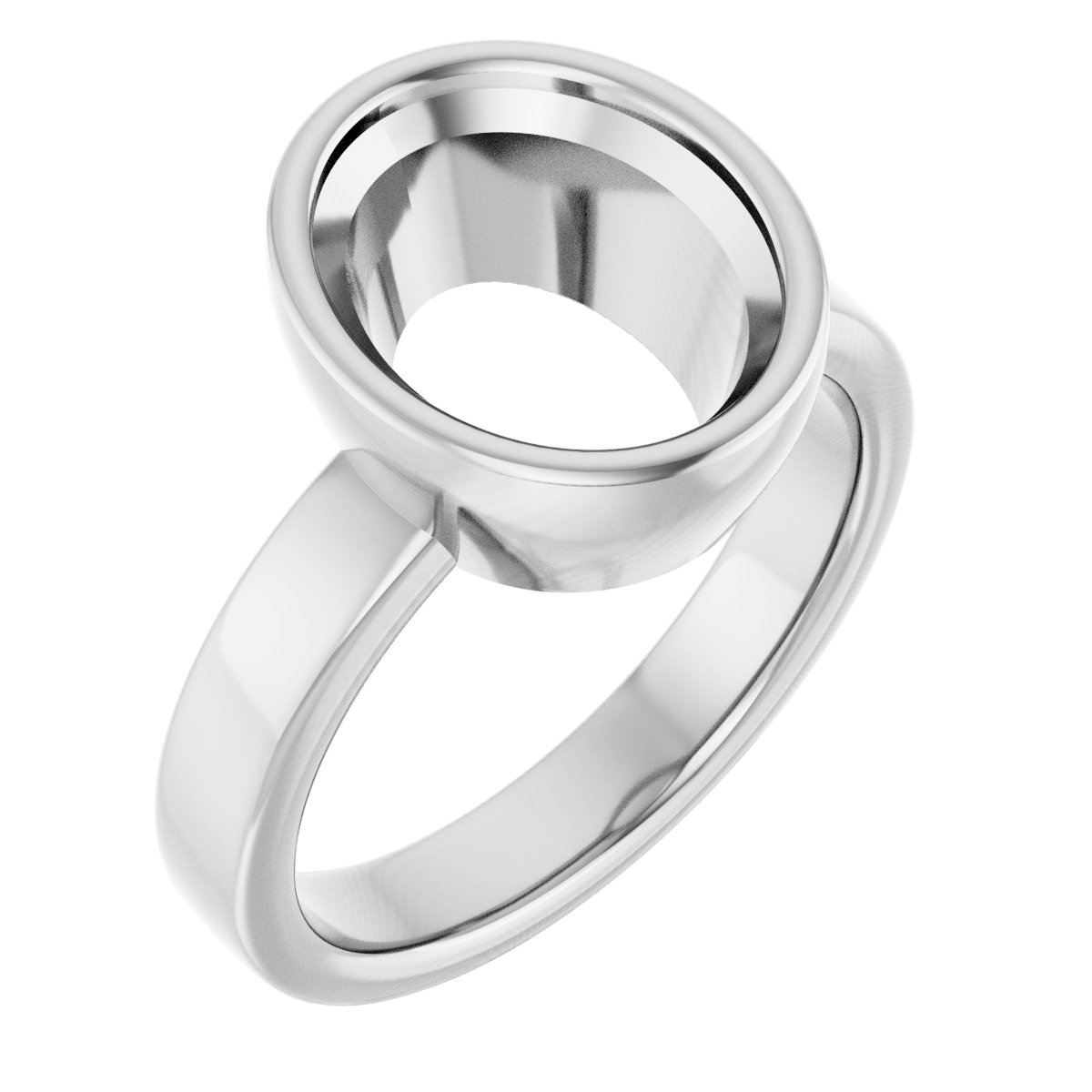 Bezel-Set Solitaire Engagement Ring