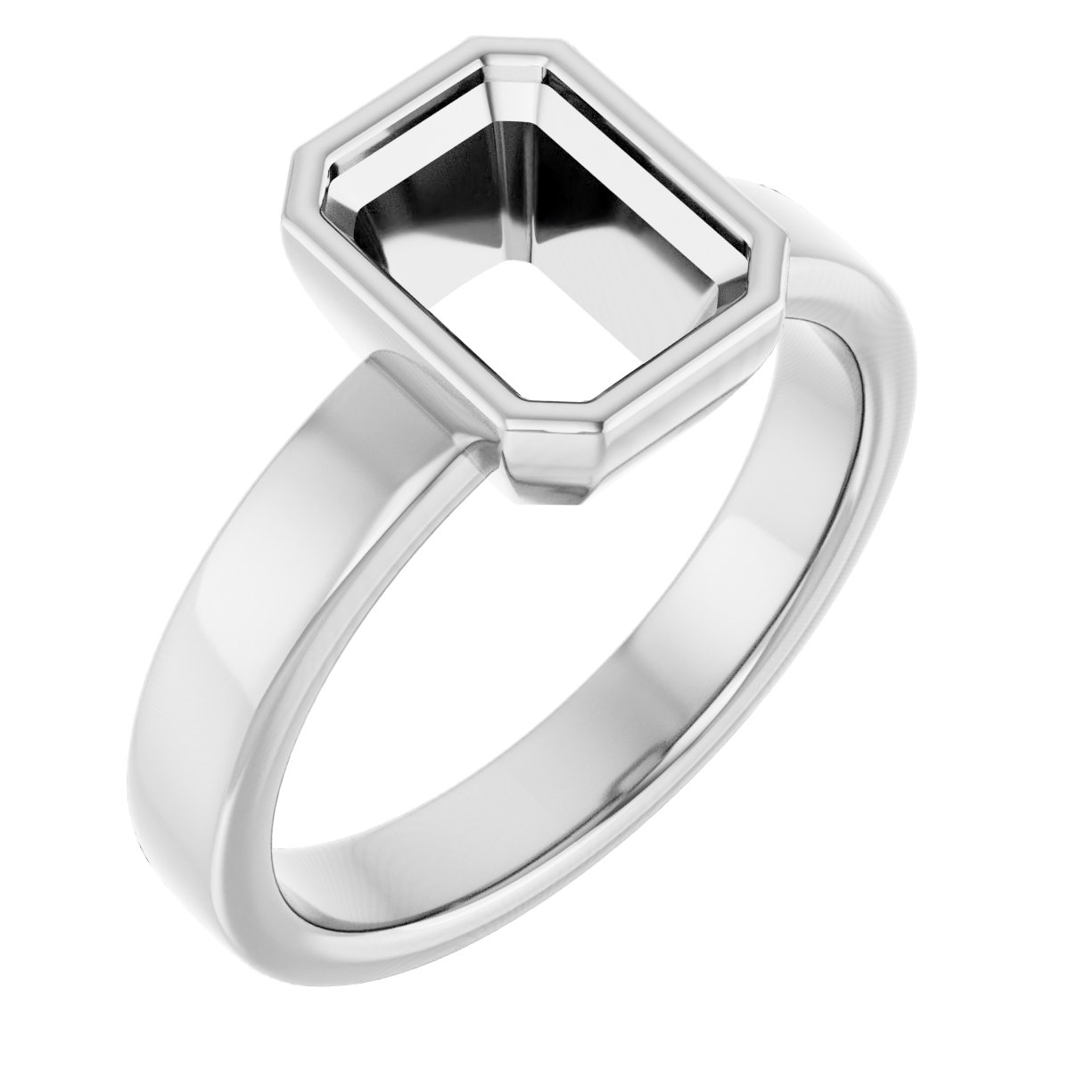 Bezel-Set Solitaire Engagement Ring