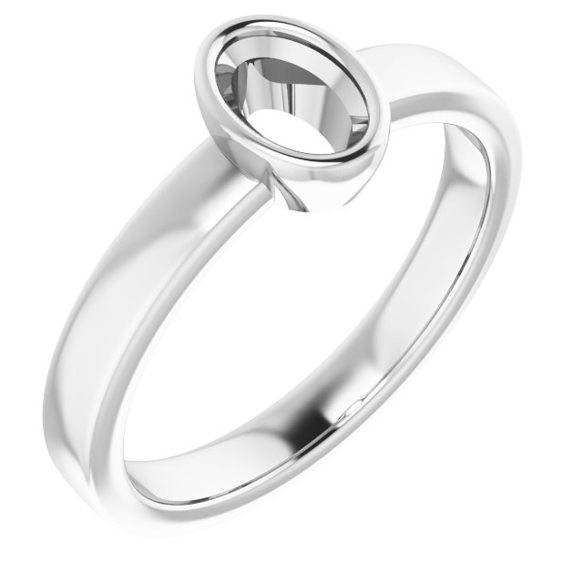 Bezel-Set Solitaire Engagement Ring