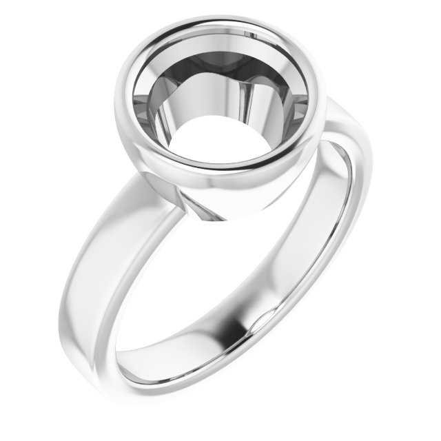 Bezel-Set Solitaire Engagement Ring