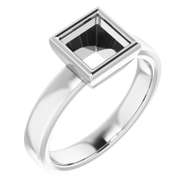 Bezel-Set Solitaire Engagement Ring