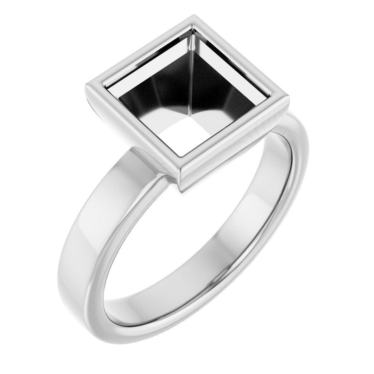 Bezel-Set Solitaire Engagement Ring