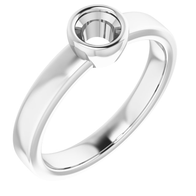 Bezel-Set Solitaire Engagement Ring