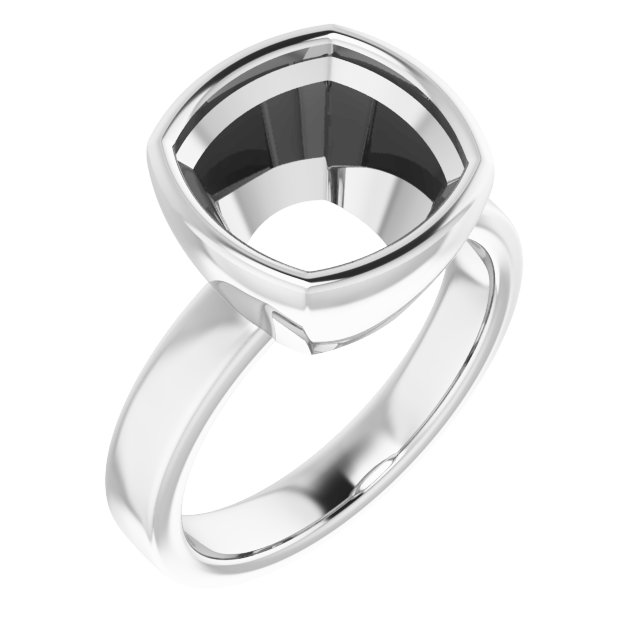Bezel-Set Solitaire Engagement Ring