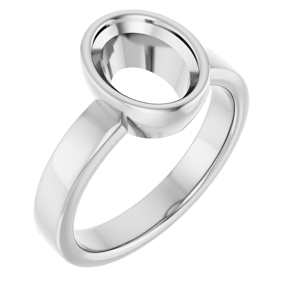 Bezel-Set Solitaire Engagement Ring