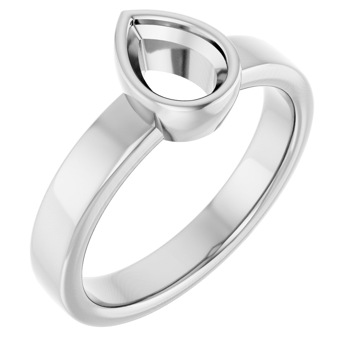 Bezel-Set Solitaire Engagement Ring