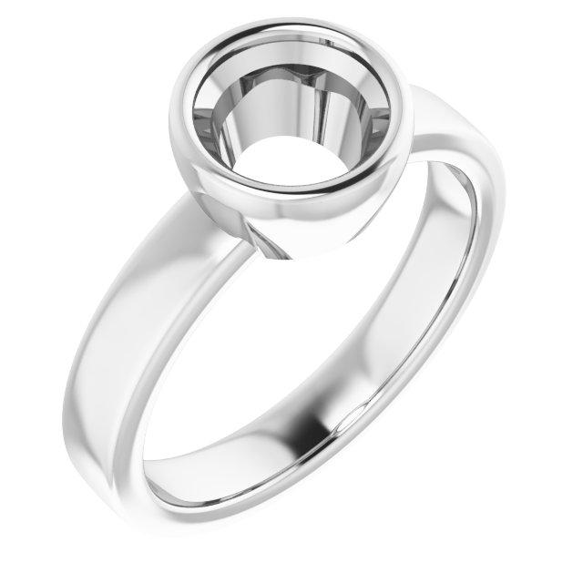Bezel-Set Solitaire Engagement Ring