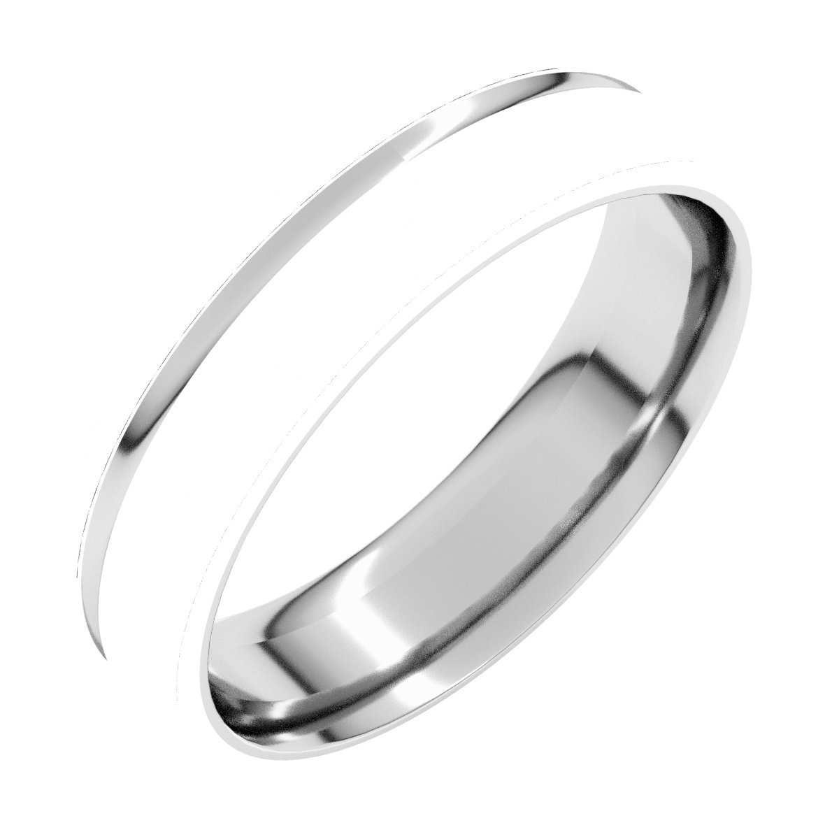 Grooved Comfort-Fit Flat Band