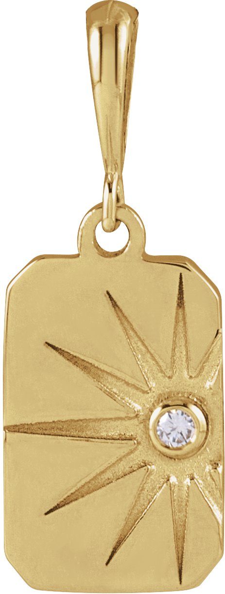 Accented Sun Necklace or Pendant