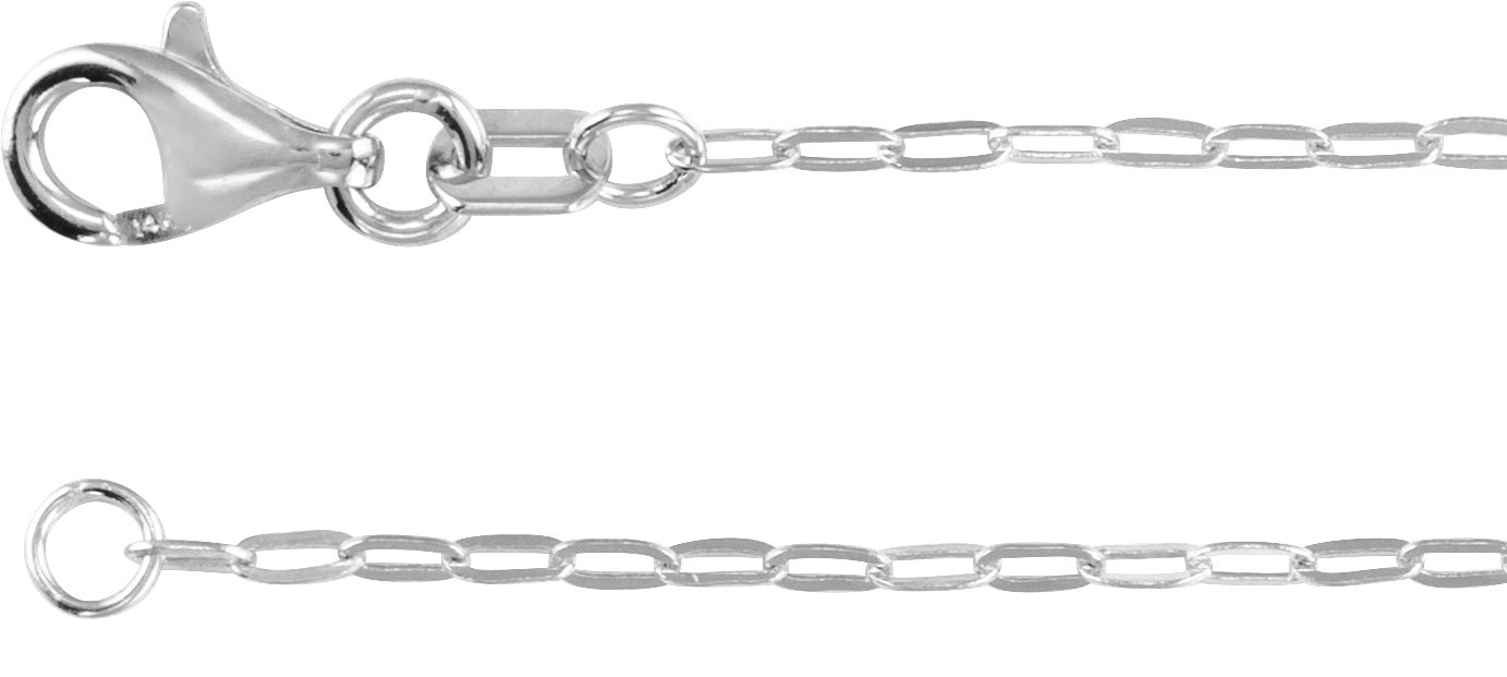 Sterling Silver 1.25 mm Paperclip-Style 16" Chain