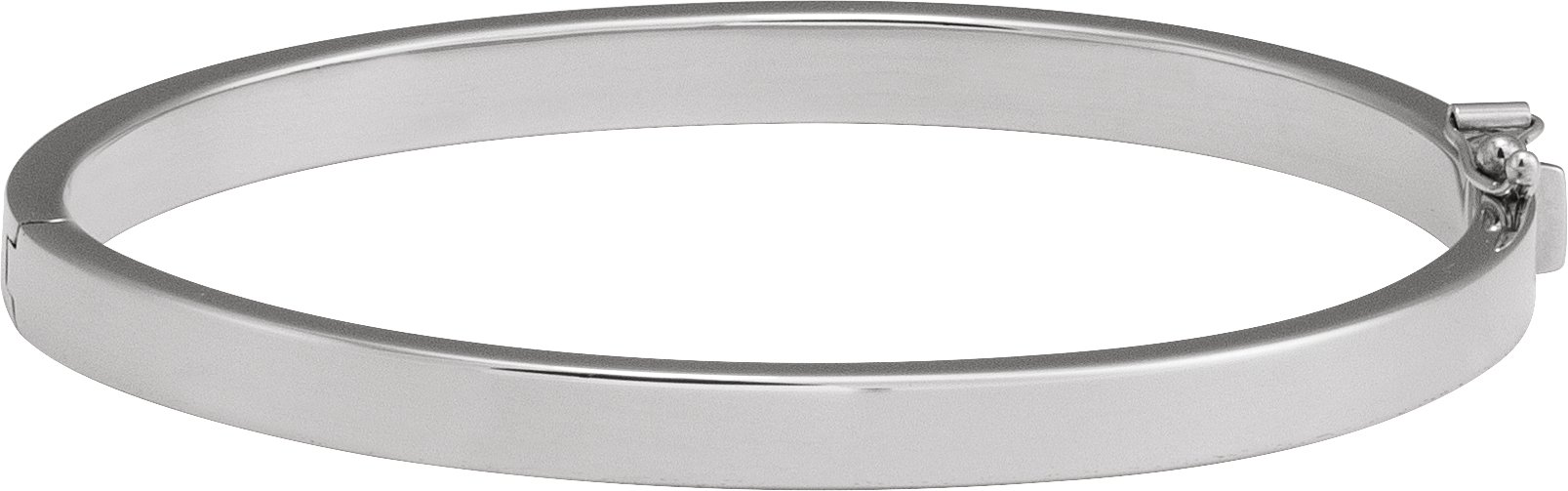 Sterling Silver 5 mm Tube Hinged Bangle 7" Bracelet