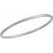 Sterling Silver 3 mm Twisted Bangle 7 1/2
