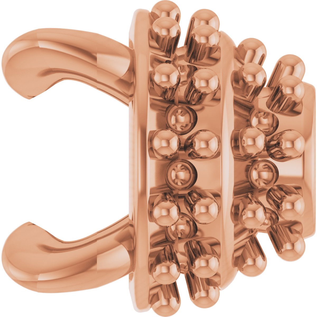 Round 4-Prong Pre-Notched Claw Hidden Halo-Style Earring Setting
