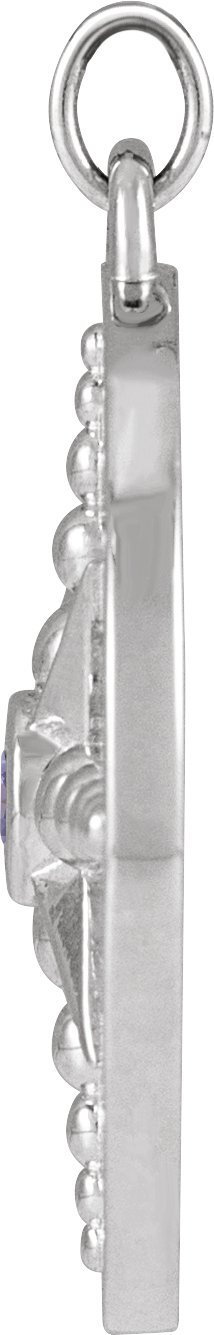 Natural Iolite Compass Pendant view 2