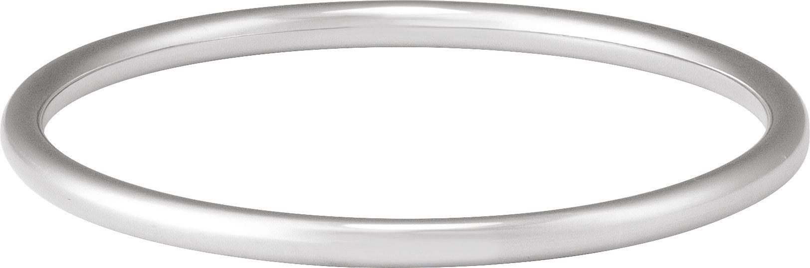 14K White 4 mm Bangle 7 1/2" Bracelet