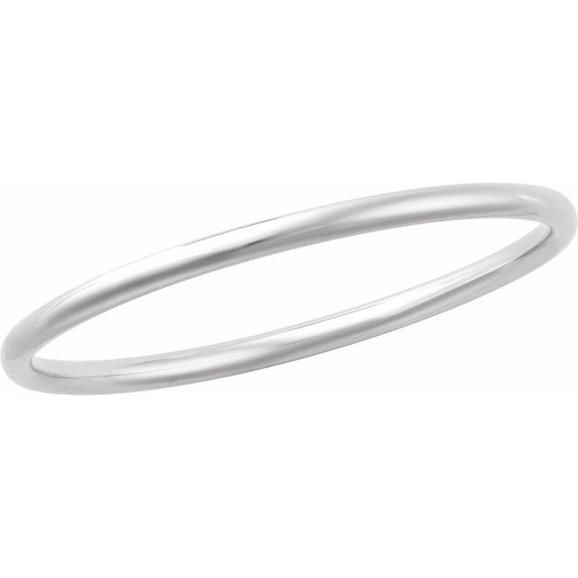 Sterling Silver 4 mm Bangle 7 3/4