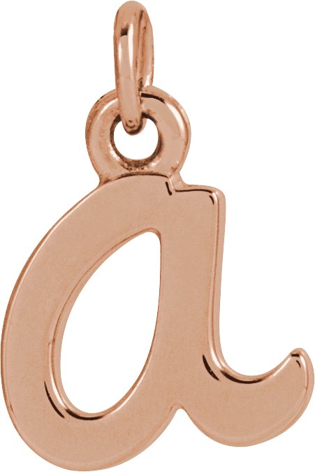 14K Rose Petite Initial A Pendant Ref 21293299