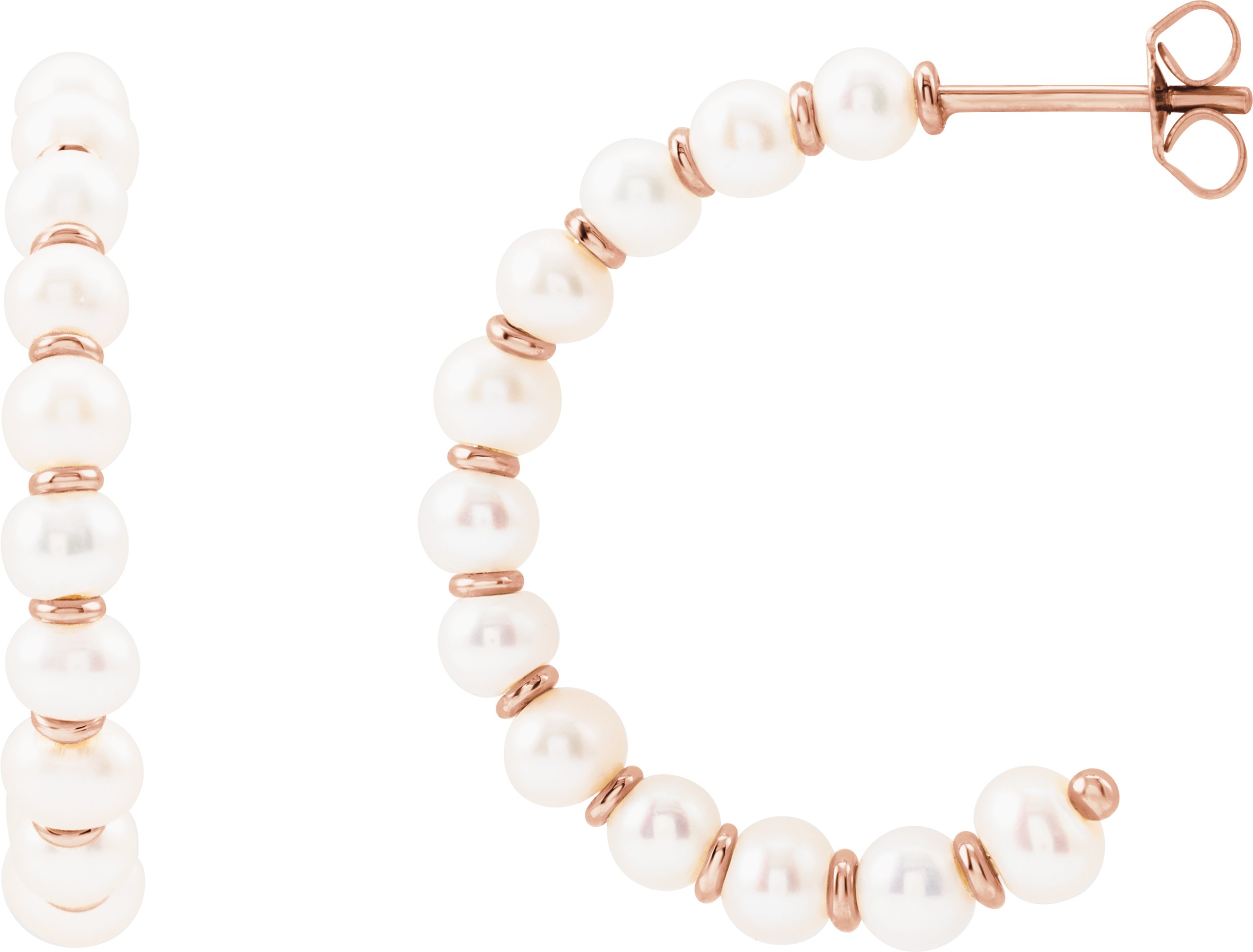 Pearl Hoop Earrings