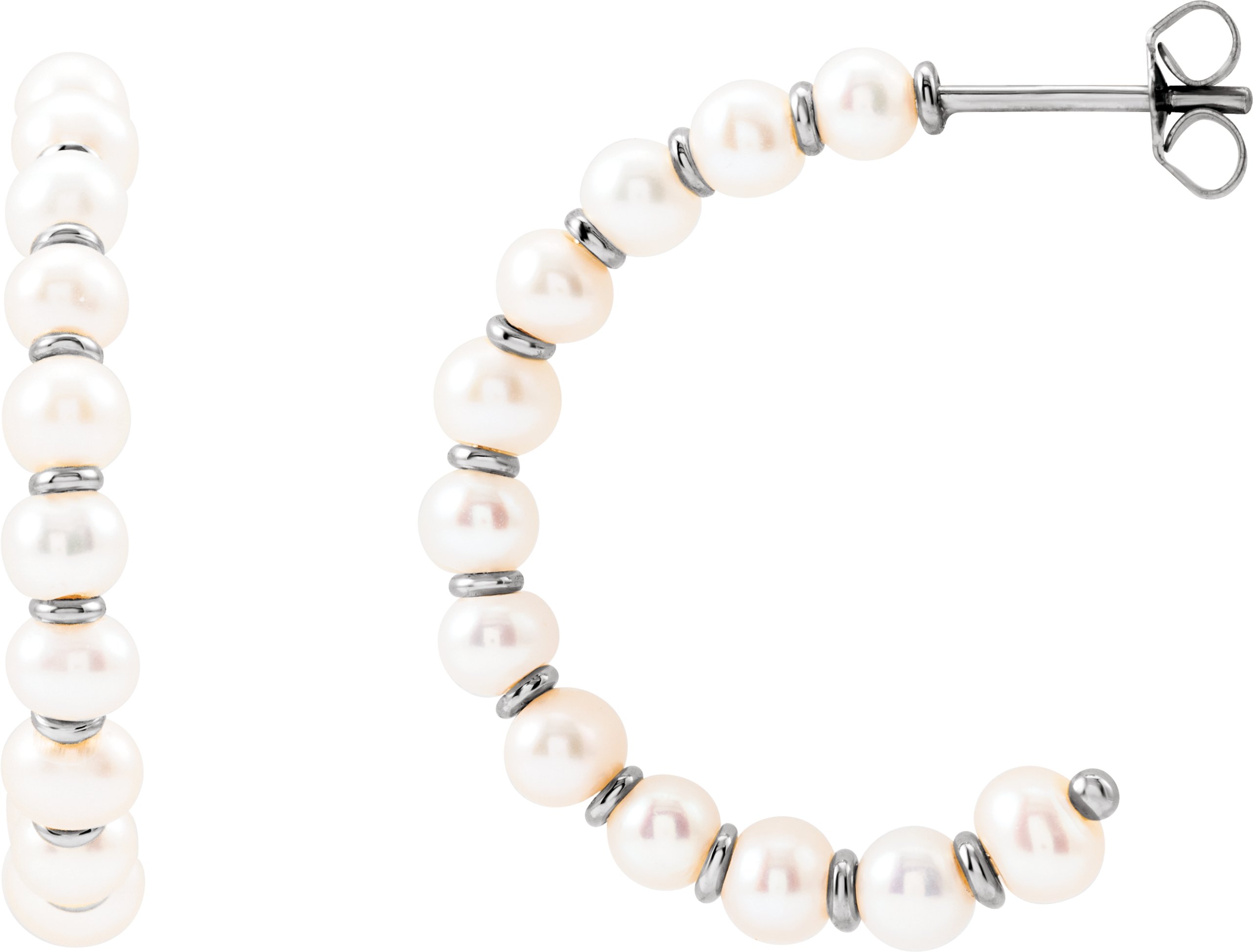 Pearl Hoop Earrings