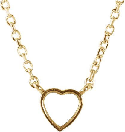 Heart Bezel-Set Necklace