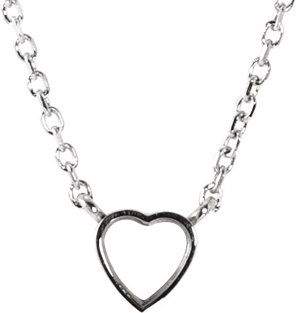 Heart Bezel-Set Necklace