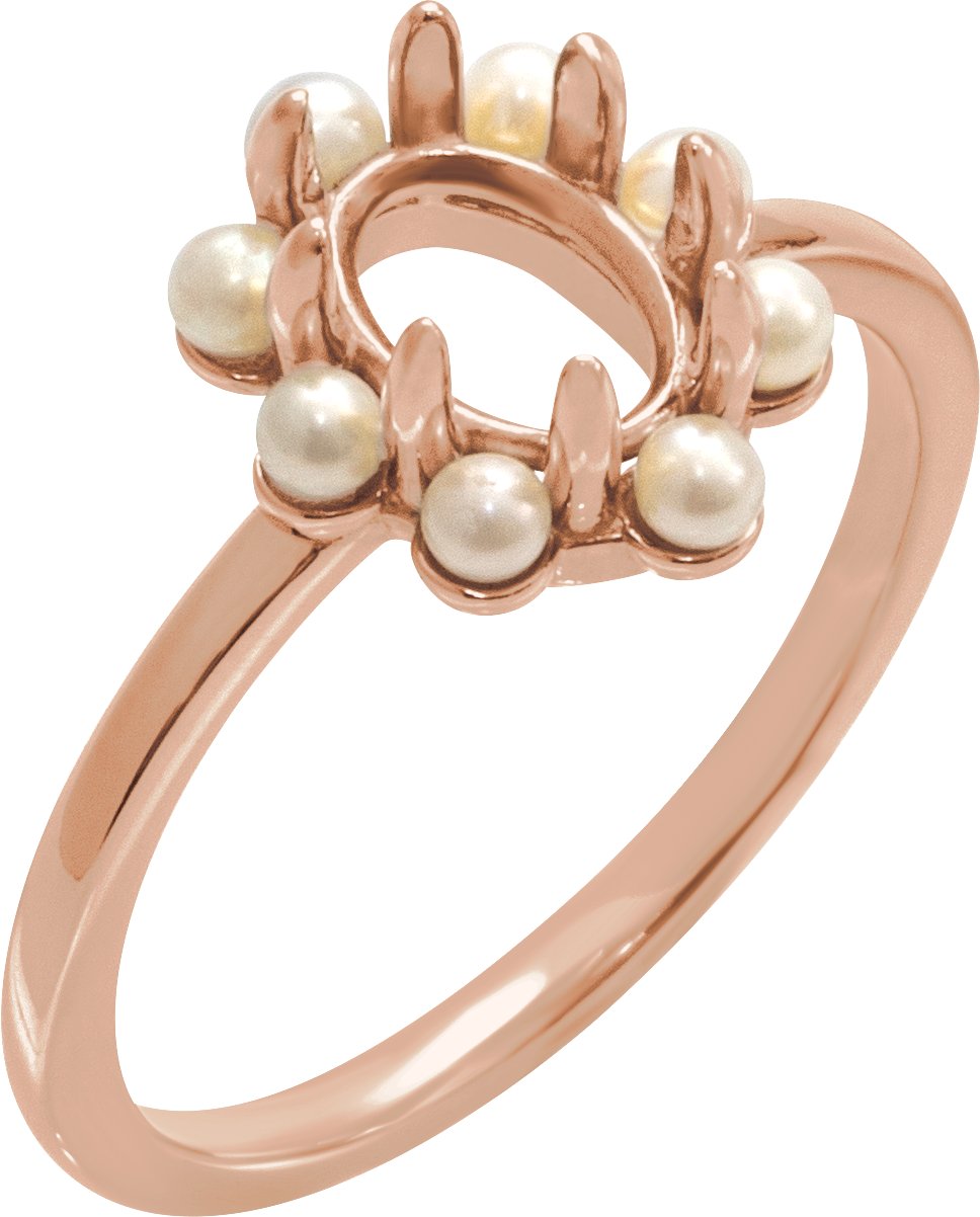 Halo-Style Pearl Ring