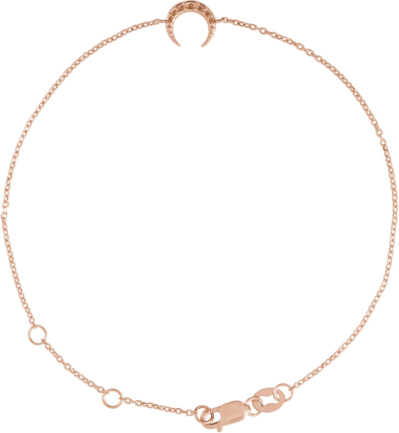Accented Crescent Moon Bracelet