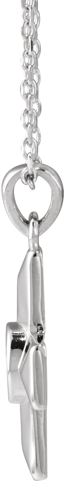 Natural White Opal Gratitude Cross 16-18" Necklace view 2