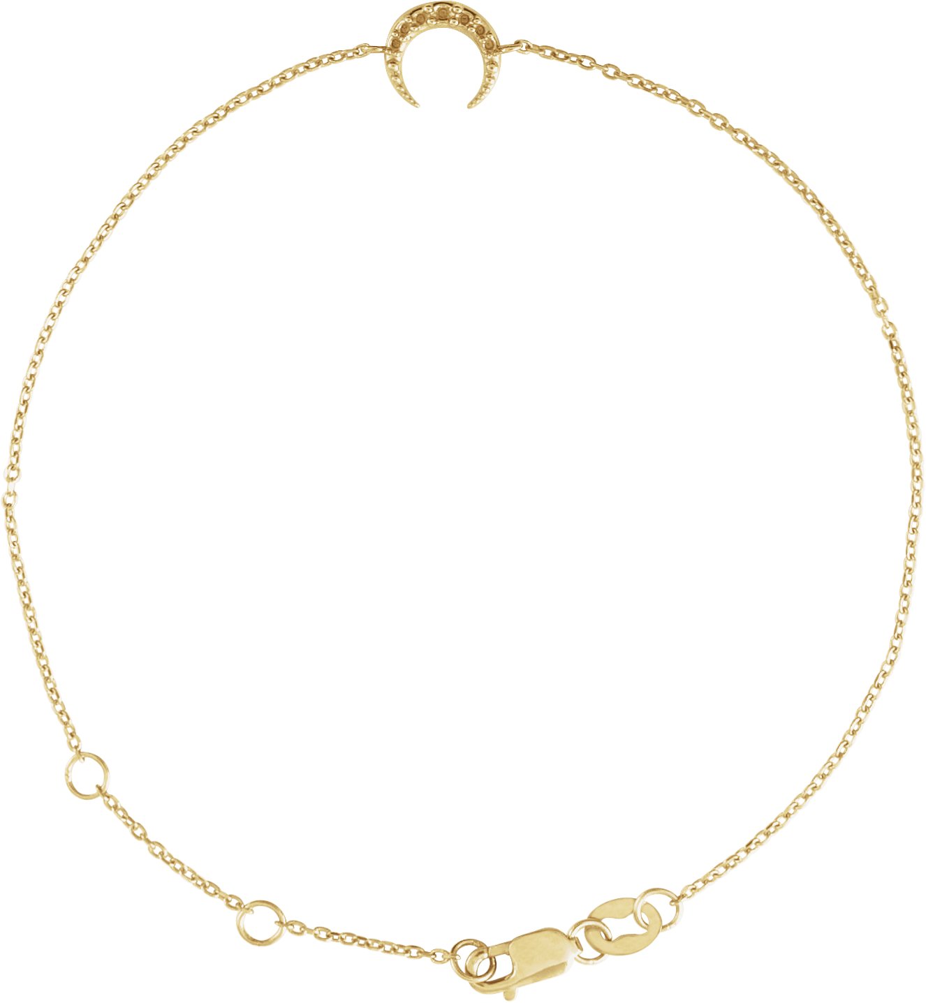 Accented Crescent Moon Bracelet