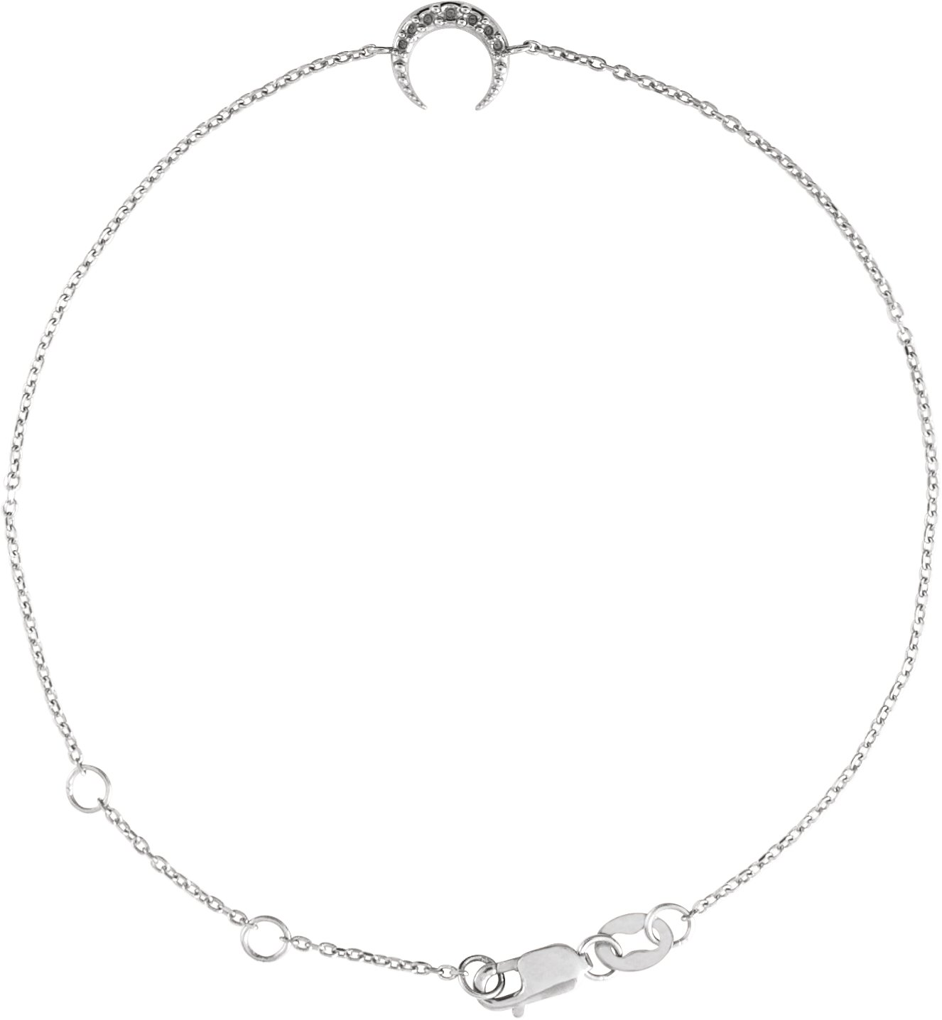 Accented Crescent Moon Bracelet
