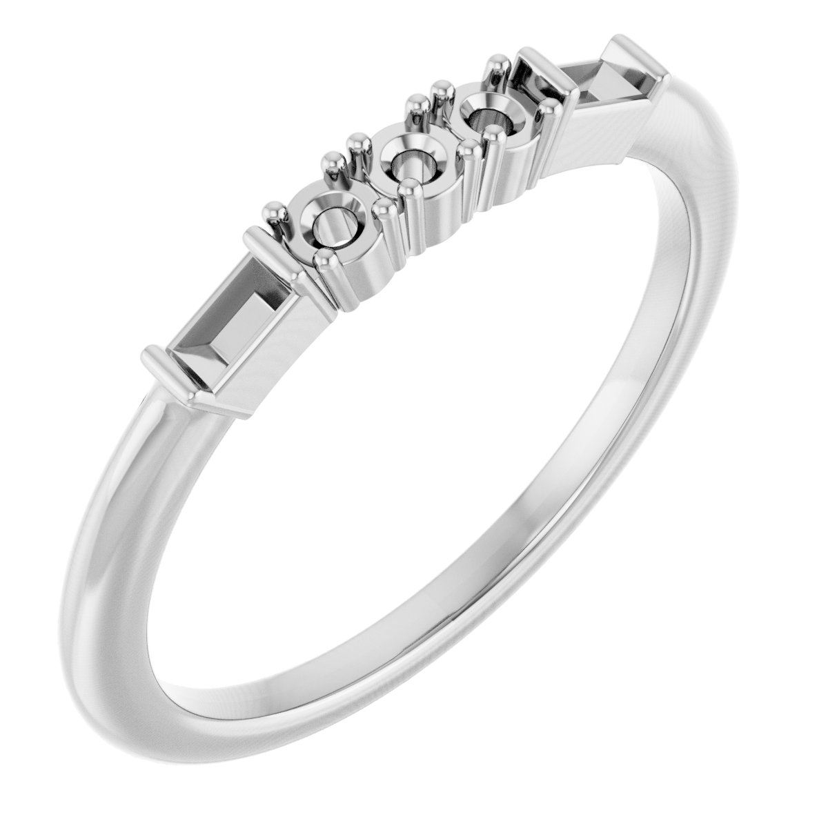 14K White Anniversary Band Mounting