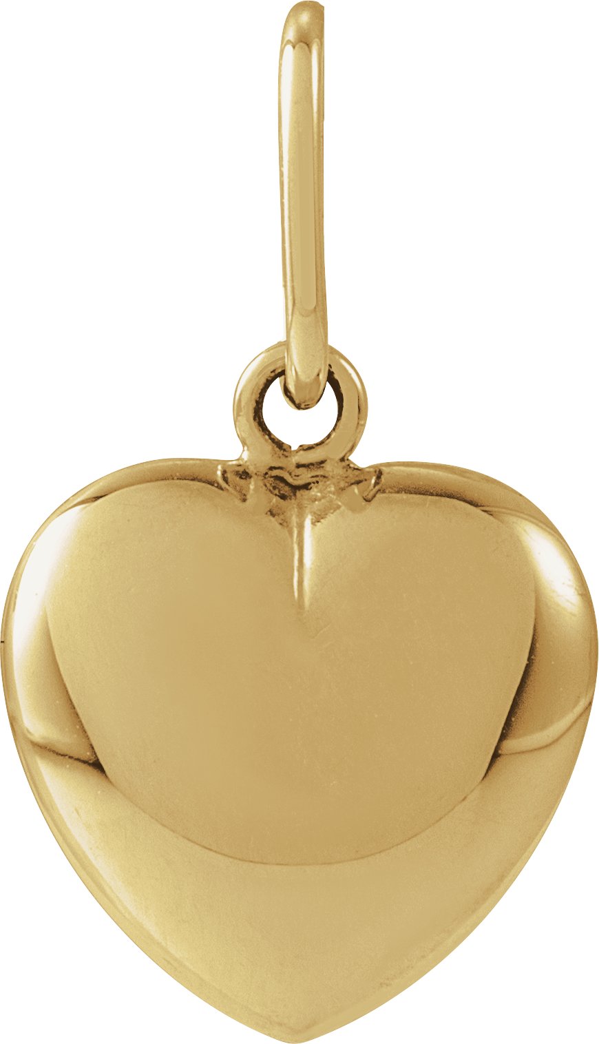 14K Yellow Puffed Heart Pendant