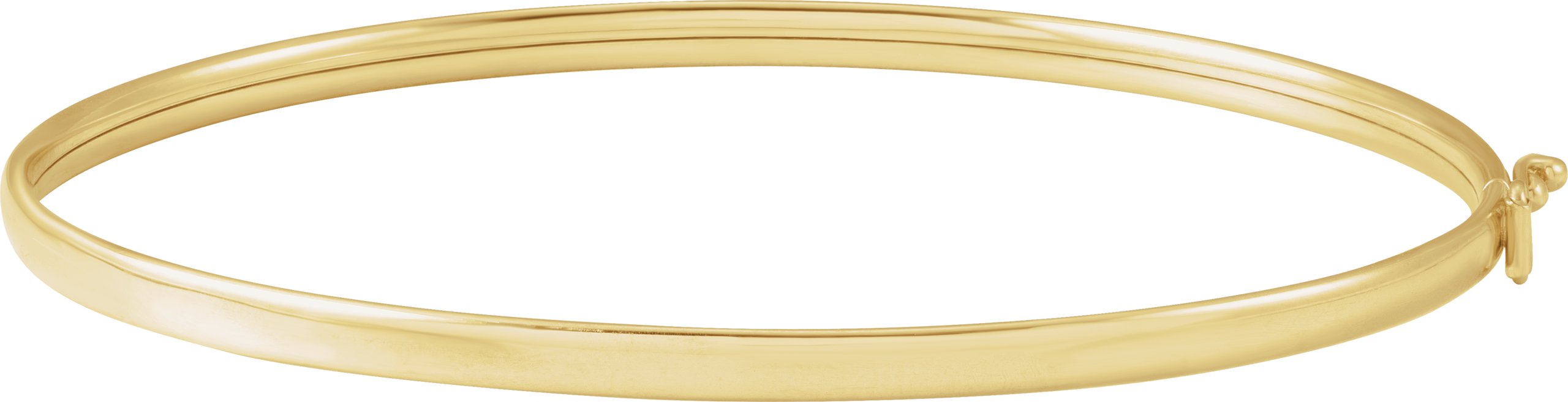 14K Yellow 2.85 mm Bangle 6 4/5 Bracelet