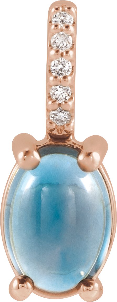 Accented Cabochon Necklace or Charm/Pendant