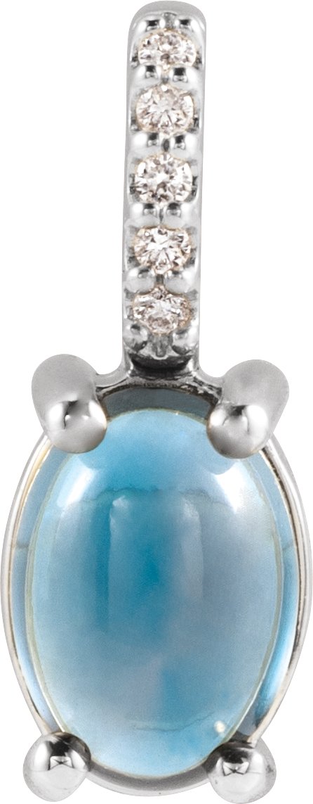 Accented Cabochon Necklace or Charm/Pendant
