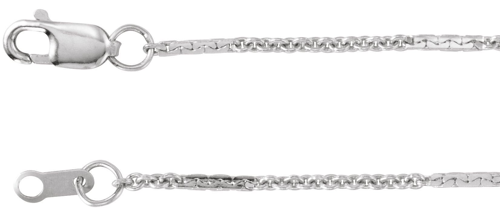 Sterling Silver 1.1 mm Dapped Cable 16 inch Chain Ref 21381269