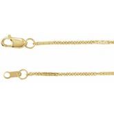 14K Yellow 1.1 mm Dapped Cable 18