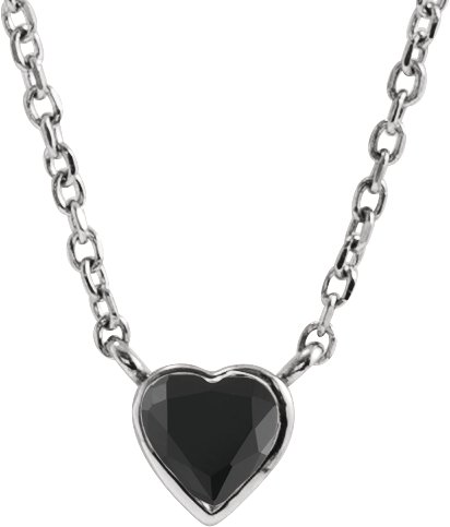 Heart Bezel-Set Necklace