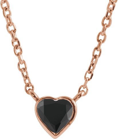 Heart Bezel-Set Necklace