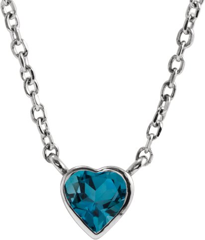 Heart Bezel-Set Necklace