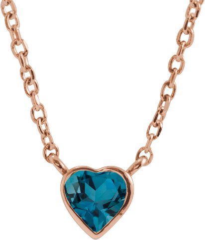 Heart Bezel-Set Necklace