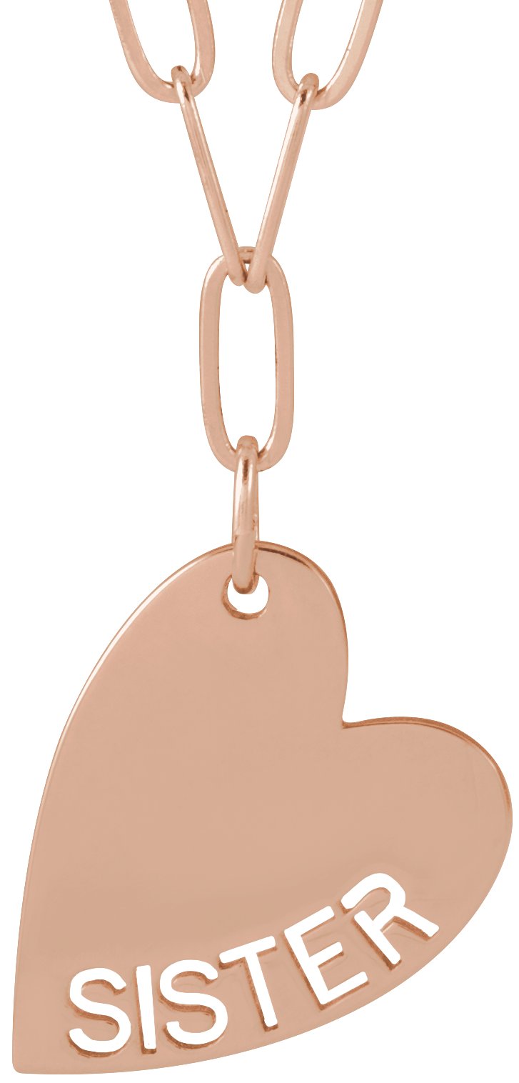 Mama or Sister Heart Necklace or Pendant