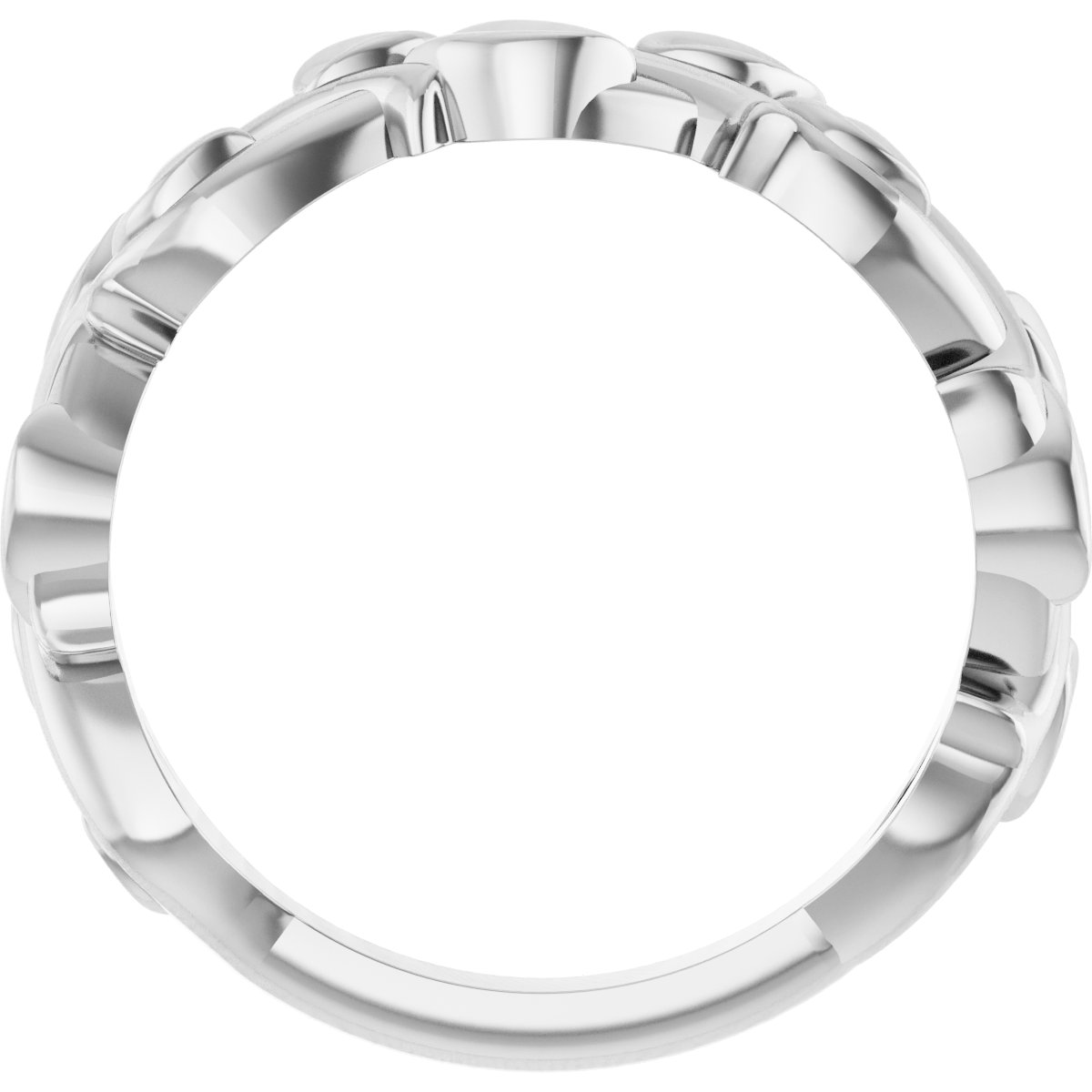 Alternative view of Floral Standard-Fit Band – 14K X1 White Gold