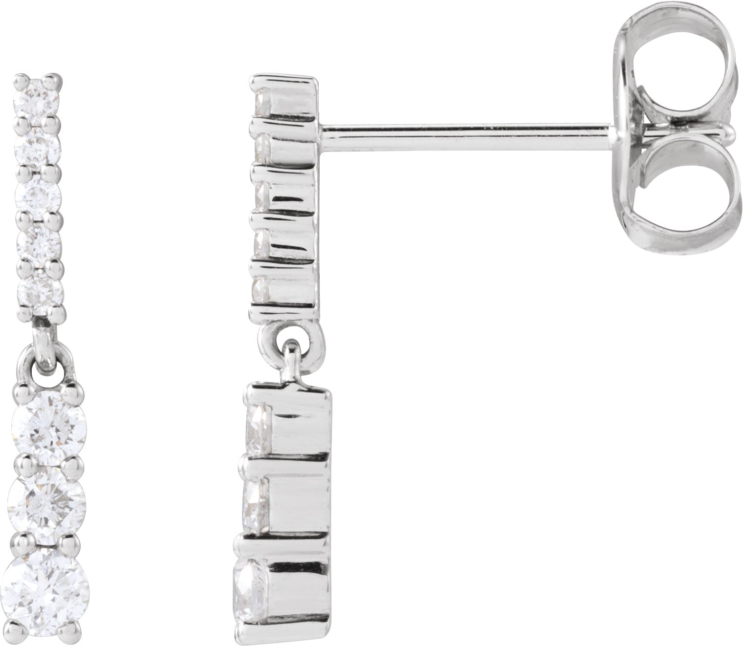 diamond dangle earrings